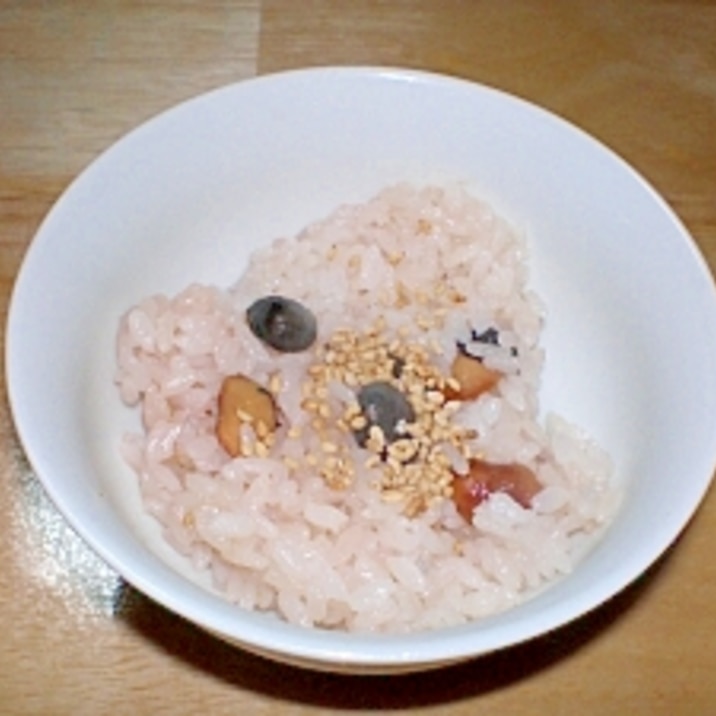 黒豆茶を淹れた後に・・・黒豆ご飯に変身!
